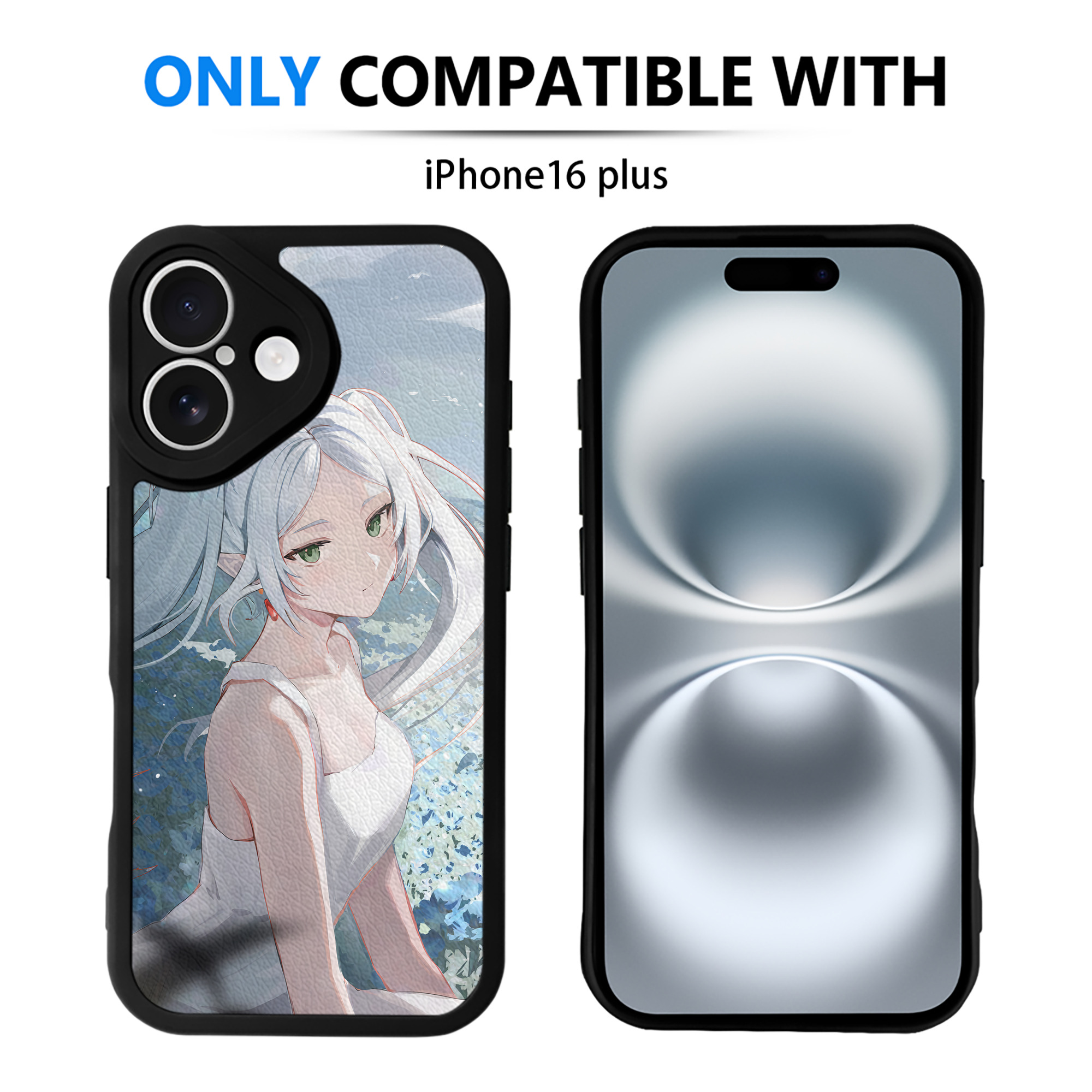 （画像用） 葬送のフリーレン Frieren 【iPhone 16シリーズ対応】シリコンスマホケース（レザー調） 材質：シリコン